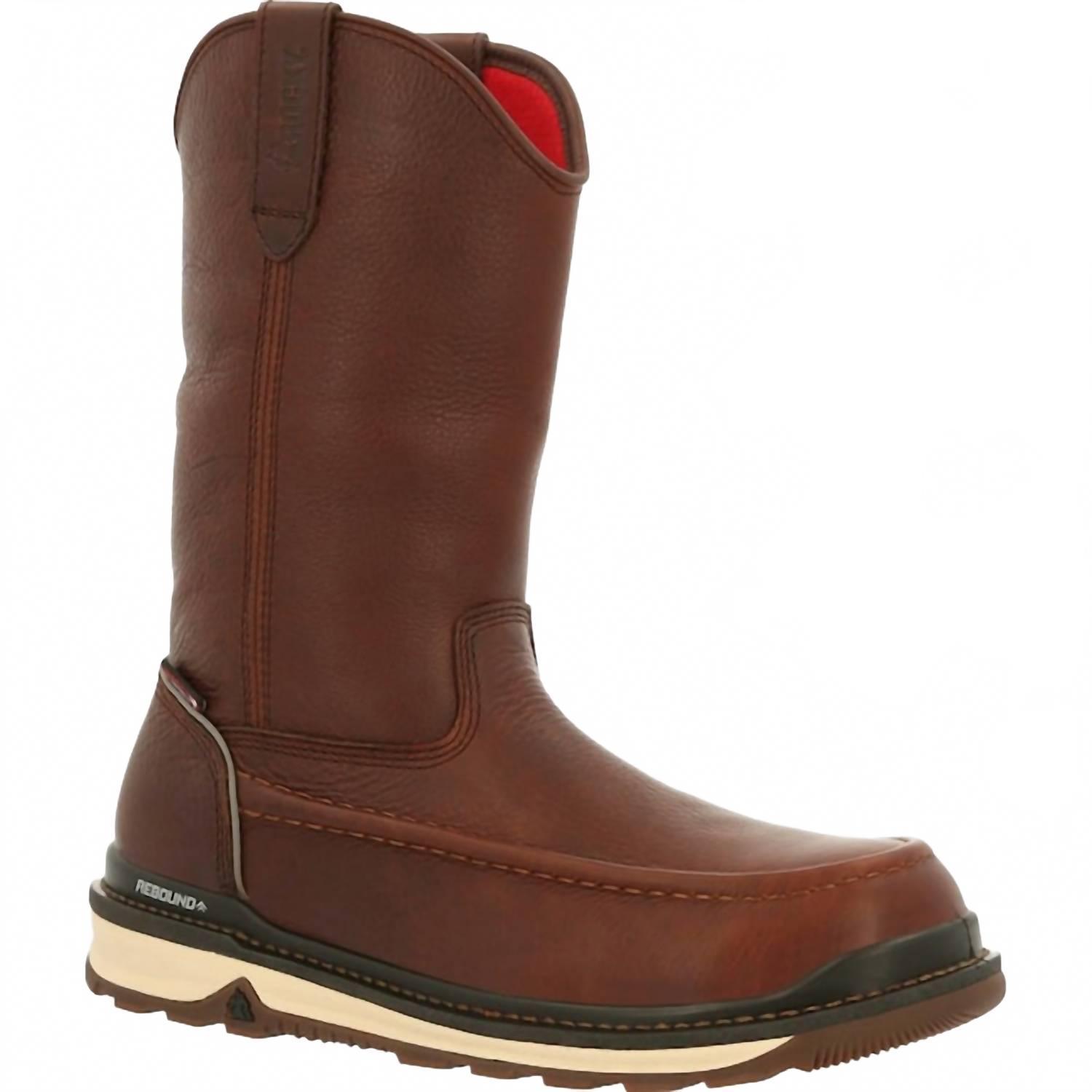 New Rocky Men's Rams Horn Well Boots In Brown